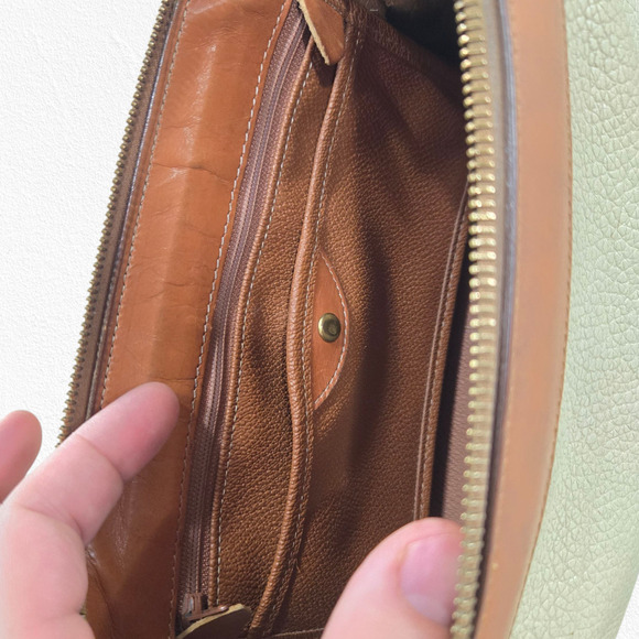 80s Vintage Dooney and Bourke Pebbled Leather USA Made All Weather Satchel Purse - Picture 11 of 16